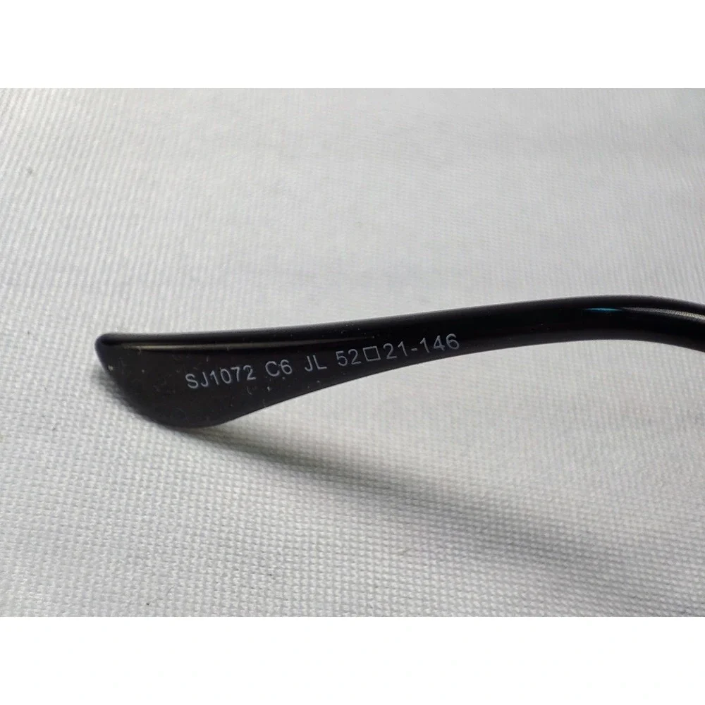 SOJOS SJ1072 C6 Geometric Square Sunglasses Gold Metal Black Lens 52-21-146